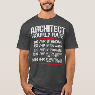 T-shirt Architecte Horaire Architecture Drôle