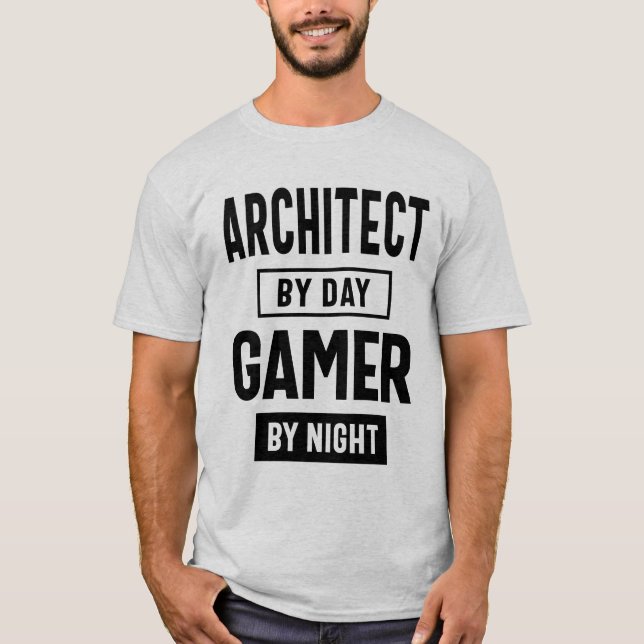 T-shirt Architecte par Joueur de jour par Profession noctu (Devant)