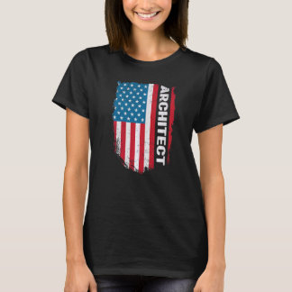 T-shirt Architecte US Drapeau Pour Architecte