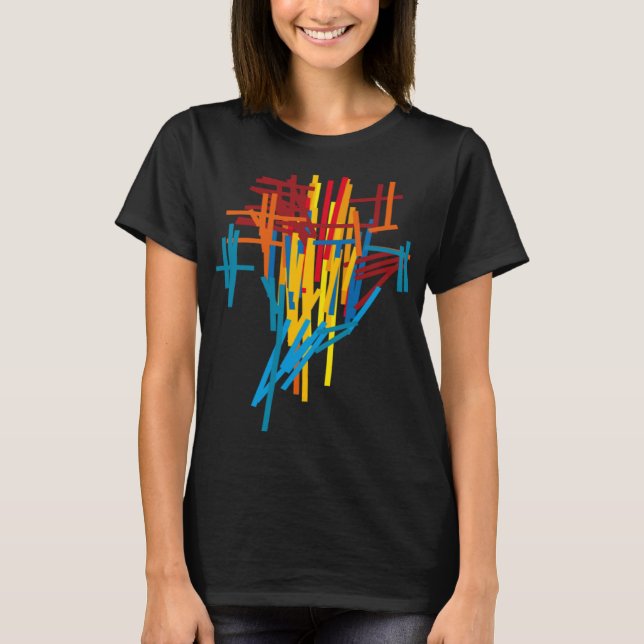 T-shirt Architecture Abstraite Wild Color Motif Techno (Devant)