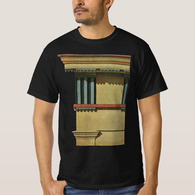 T-shirt Architecture Classique Vintage, Entablement de Tem (Devant)