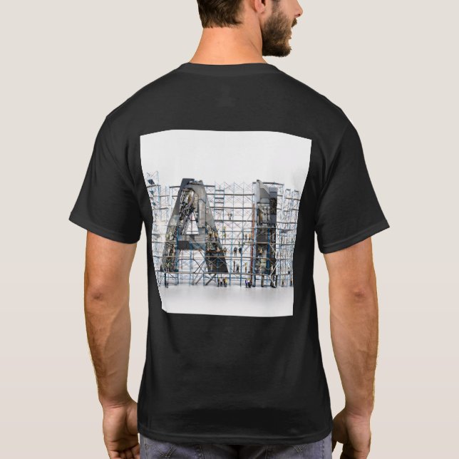 T-shirt Architecture de caractères industriels Art (Dos)