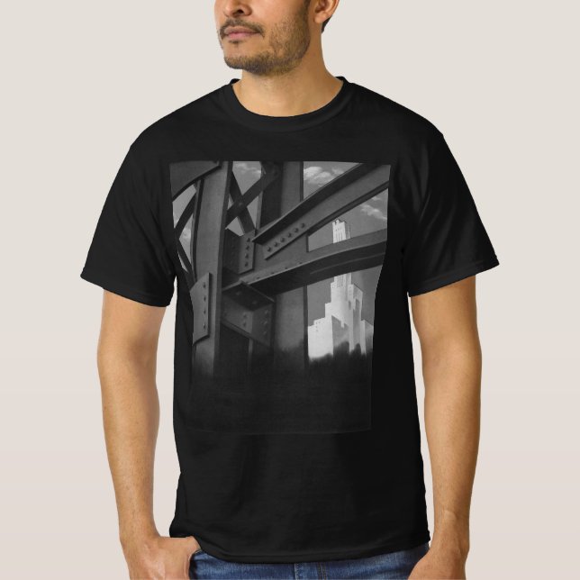 T-shirt Architecture de gratte-ciel en construction en aci (Devant)