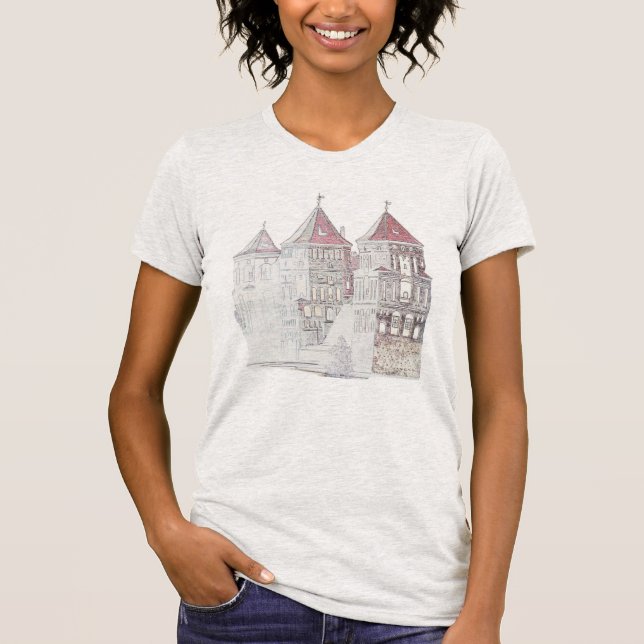 T-shirt Architecture du château de Mir en Biélorussie (Devant)