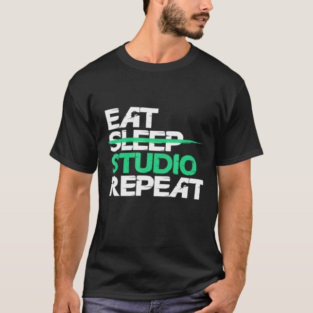 T-shirt Architecture Eat Sleep Studio Répéter Architect (Devant)