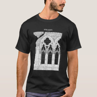 T-shirt Architecture gothique Schéma Cathédrale Windows
