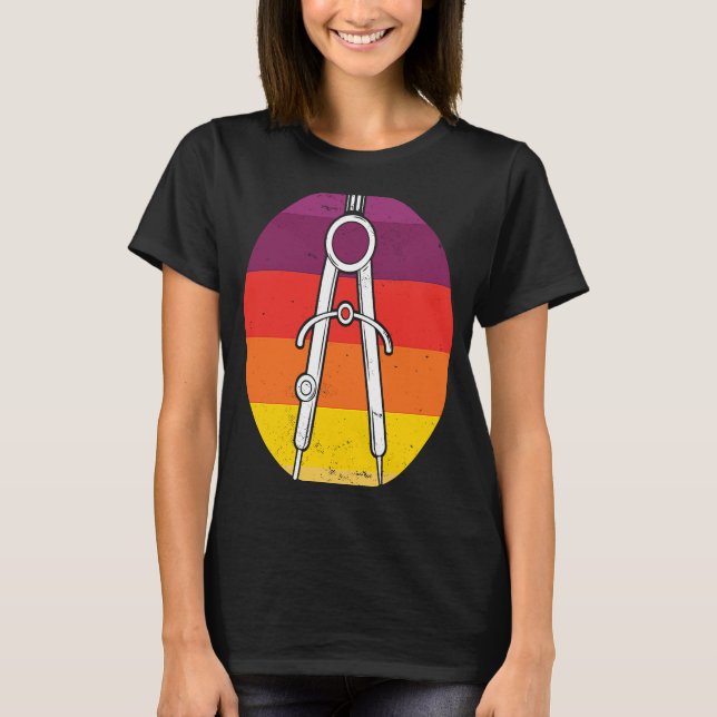 T-shirt Architecture I Compass I Rétro Architecte (Devant)