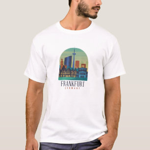 T-shirt Architecture Skyline de Francfort-Allemagne