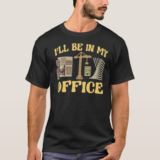 T-shirt Architecture Stoneman Je serai dans mon bureau Arc (Devant)
