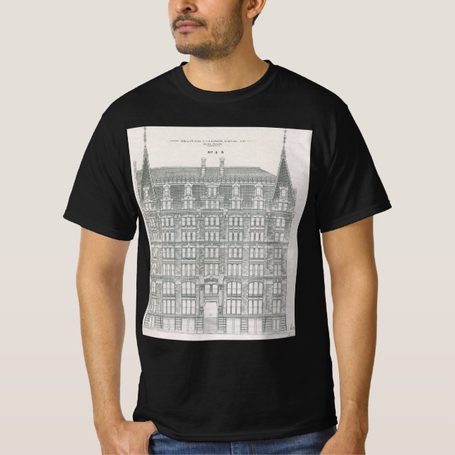 T-shirt Architecture vintage, compagnie du canal Delaware  (Devant)