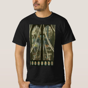 T-shirt Architecture vintage de New York, pont de Brooklyn