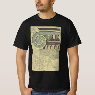 T-shirt Architecture Vintage ; Volute de chapiteau par Vig