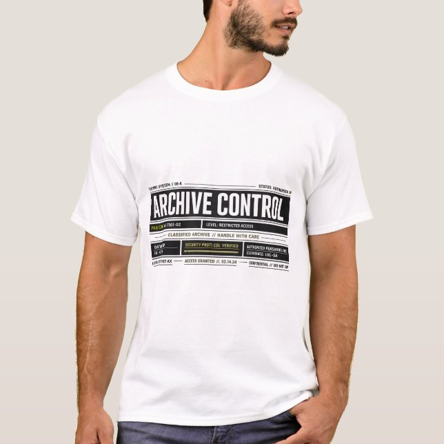 T-shirt Archive Control — Tactical Protocol  (Devant)
