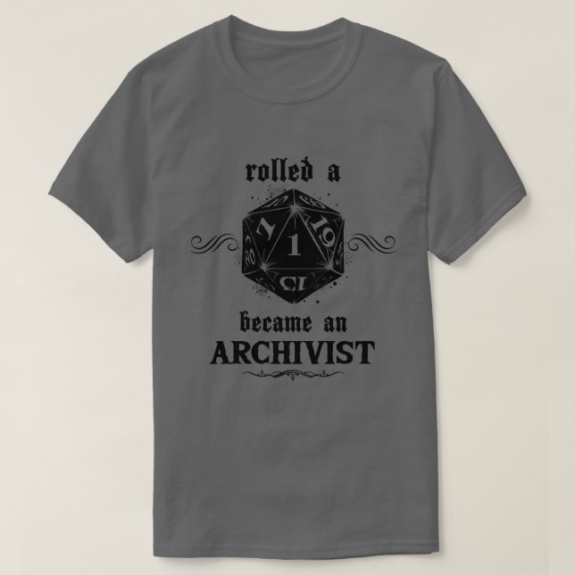 T-shirt Archiviste de Roll malchanceux (Design devant)
