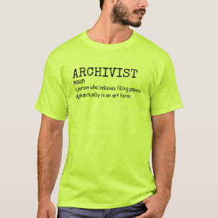 T-shirt Archiviste Humour Définition Chemise homme