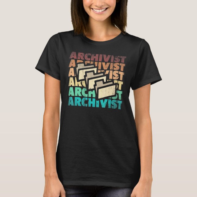 T-shirt Archiviste Technicien de bibliothèque Archiviste S (Devant)