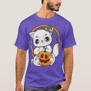 T-shirt Arctic Fo Et Citrouille Pour Kawaii Halloween
