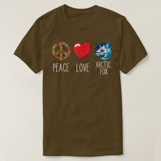 T-shirt Arctic Fo Landscape Love Peace Fo Heart Peace  (Design devant)