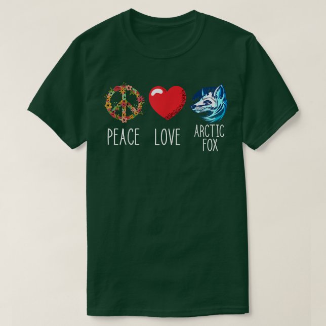 T-shirt Arctic Fo Landscape Love Peace Fo Heart Peace 153  (Design devant)