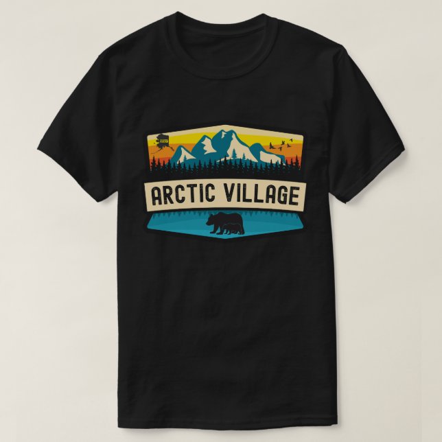 T-shirt Arctic Village, Alaska (Design devant)