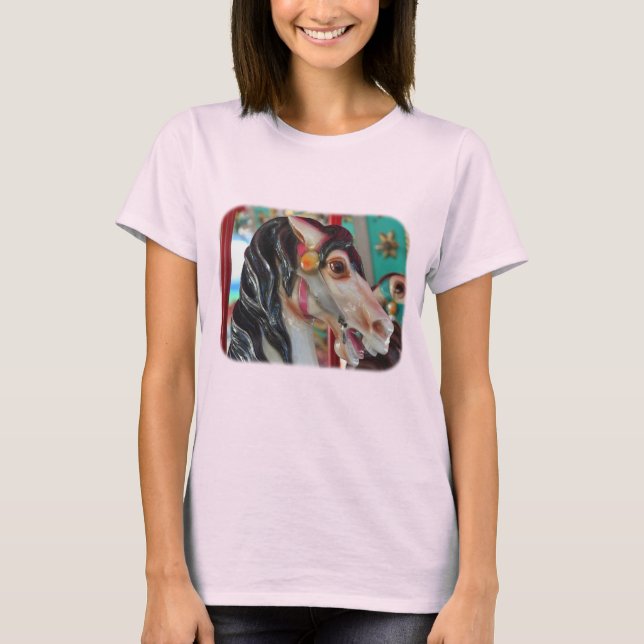 T-shirt ardent de cheval de carrousel (Devant)