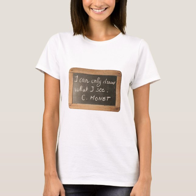 T-shirt Ardoise 05 Citation de l'artiste Monet White Women (Devant)