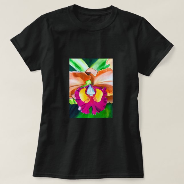 T-shirt Ardoise à fleurs colorées (Design devant)