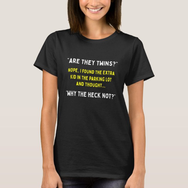 T-shirt Are They Twins Hilarious Daddy Joke Father s Day M (Devant)