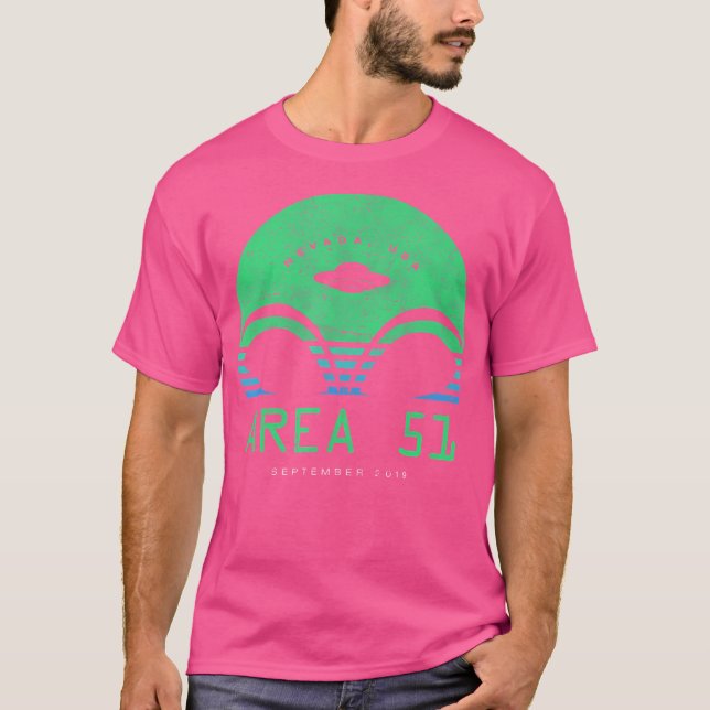 T-shirt Area 51 2019 Sunset Alien Head Ufo (Devant)