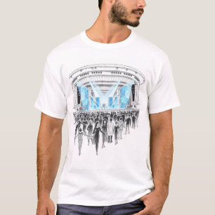 T-shirt arène de concert avec des interprètes holographiqu
