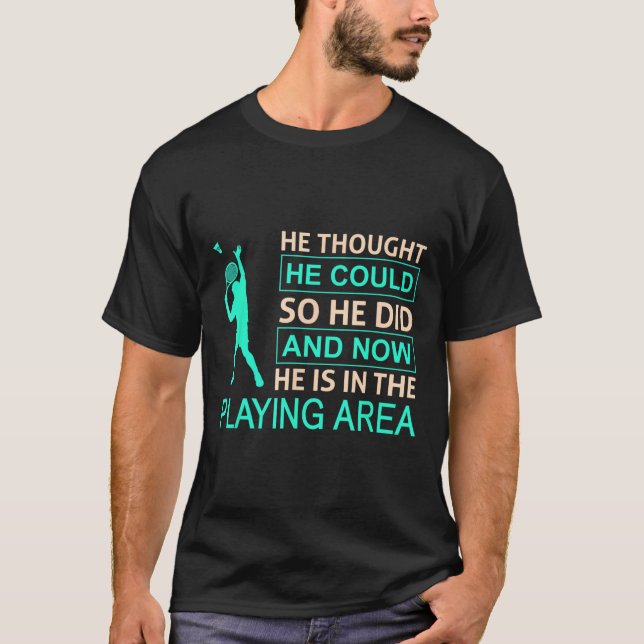 T-shirt Arène de jeu de badminton pour badminton  (Devant)