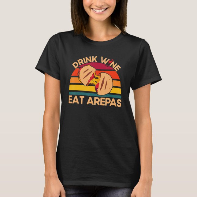 T-shirt Arepas Arepa Boire Du Vin (Devant)