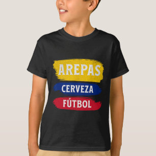 T-shirt Arepas Bière Football Drapeau Équateur Football Bi