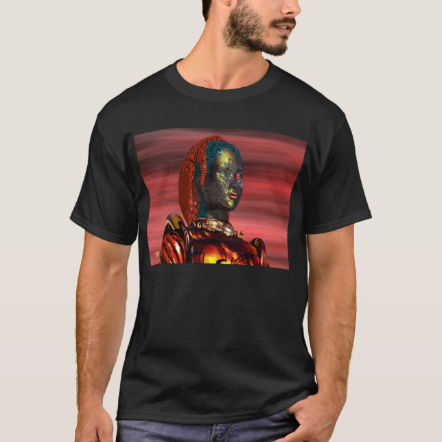 T-SHIRT ARES /CYBORG PORTRAIT EN SUNSET (Devant)