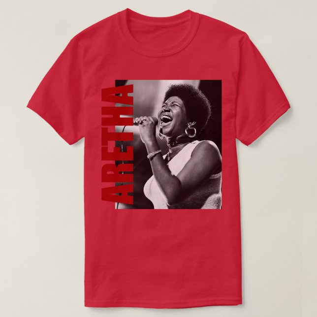 T-shirt Aretha Franklin Retro Fan Art esthétique (Design devant)