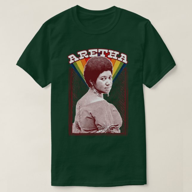T-shirt Aretha Franklin Retro Soul Fan Design 2 (Design devant)