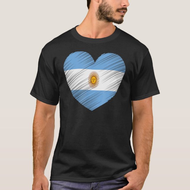 T-shirt Arg de soutien de la fierté du drapeau argentin vi (Devant)