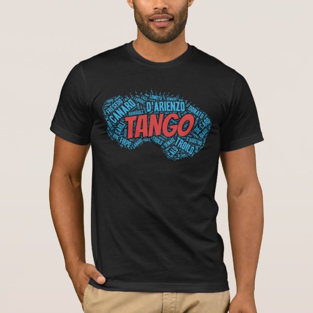 T-shirt Argeninte Tango Music Orchestres Police Word Art (Devant)