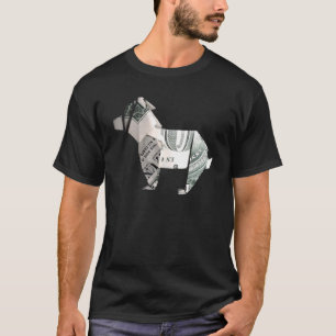 T-shirt Argent Chien Origami Espèces