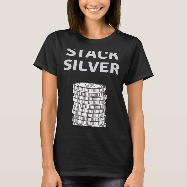 T-shirt Argent de pile (Devant)