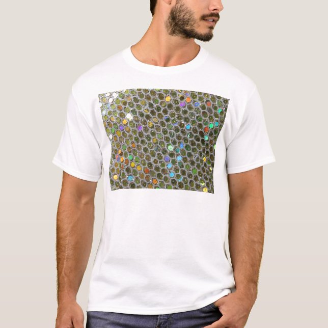 T-shirt Argent d'or miroitant le motif d'étincelles de (Devant)