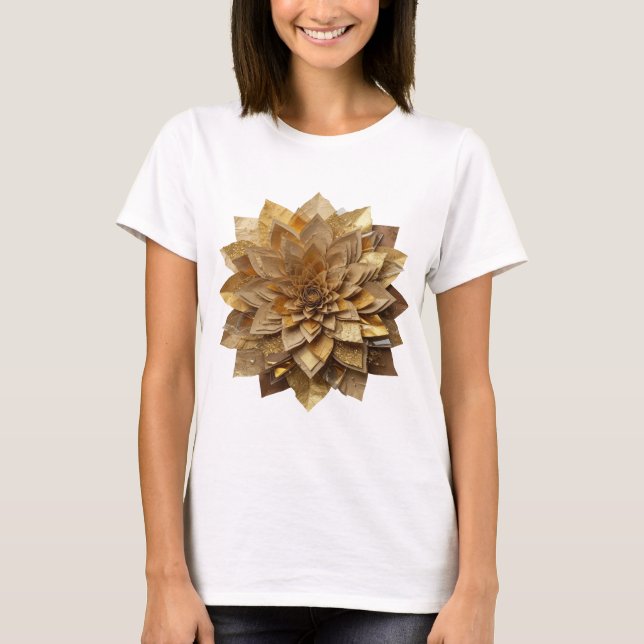 T-shirt Argent Dynamique FLEUR D'OR Design Bold (Devant)