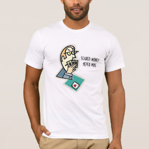 T-shirt Argent effrayé