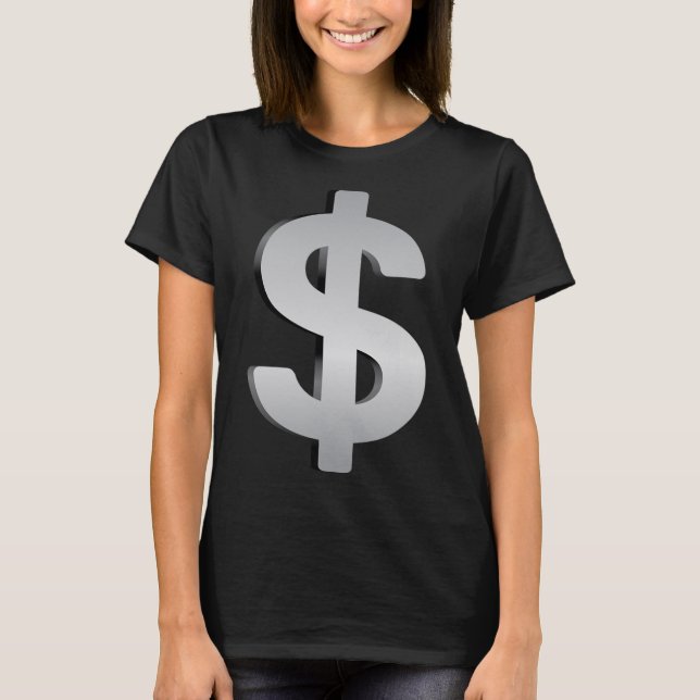 T-shirt Argent Et Monnaie (Devant)
