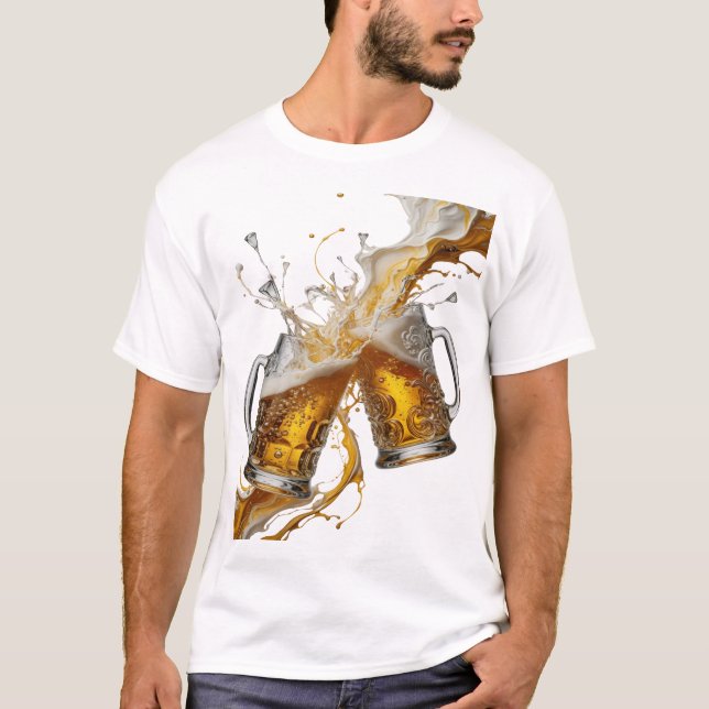 T-shirt Argent frappant TEXT DESIGN « À LA SANTÉ POUR LES  (Devant)