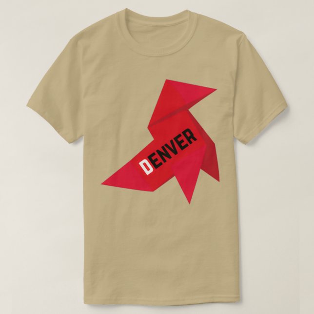 T-shirt Argent Heist Denver Origami (Design devant)