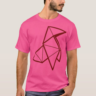 T-shirt Argent Heist Origami Grue Rouge Parfait CadeauARGE