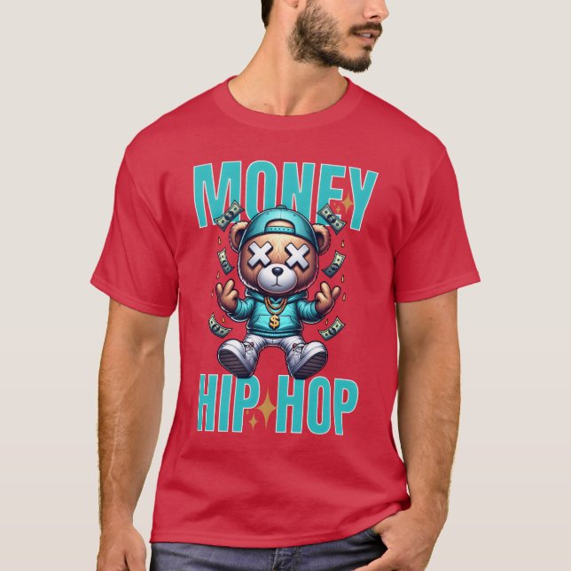 T-shirt Argent HipHop rétro (Devant)