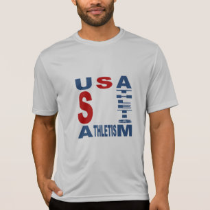 T-shirt  argent homme  USA  ATHLETISM