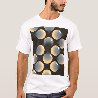 T-shirt Argent ivoire : Conception de gouttelettes géométr